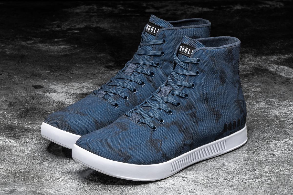 Nobull High-Top Tie-Dye Canvas Men's Trainers Navy | Australia (EY7869)